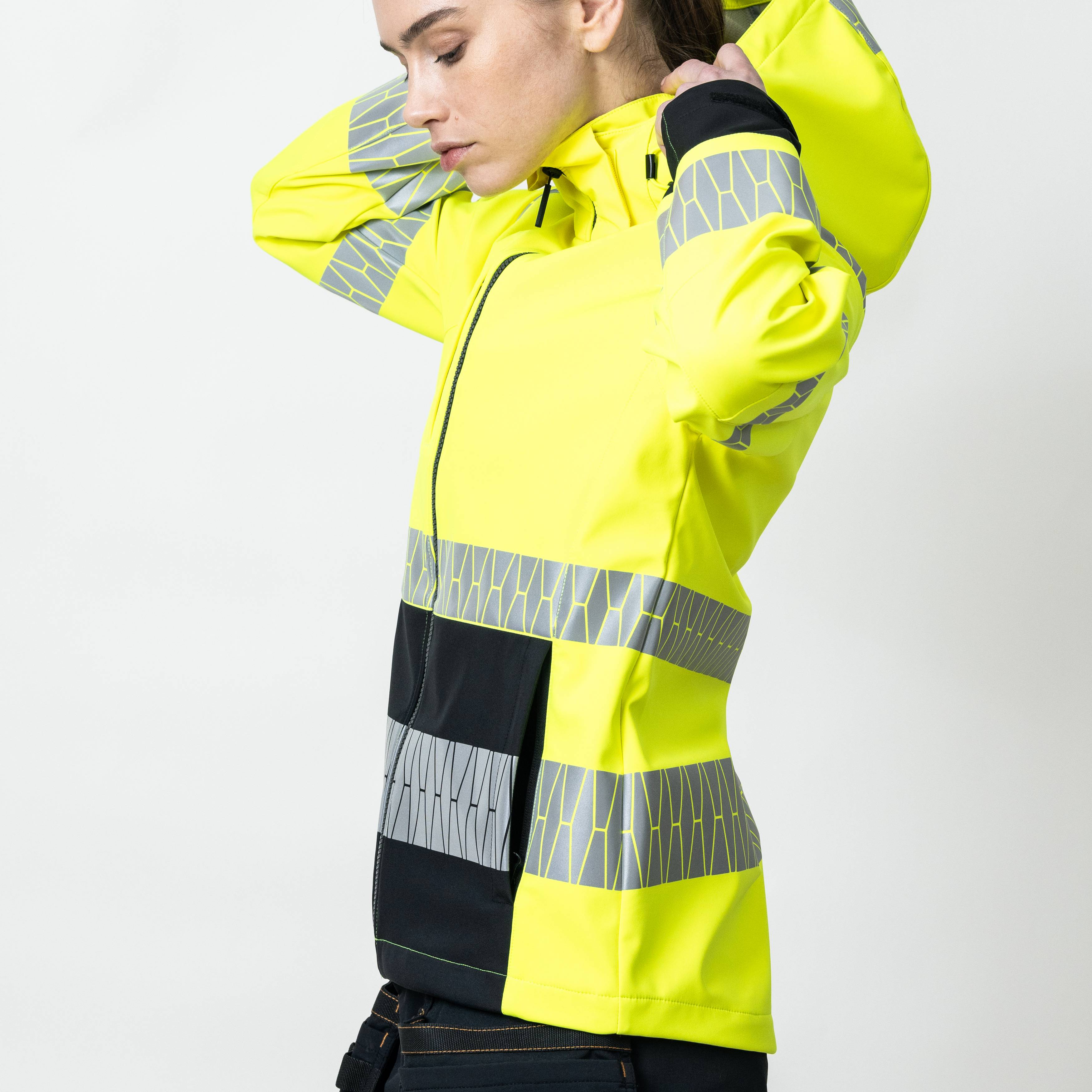 Softshelljacka Jobman Varsel Lady Gul/Svart