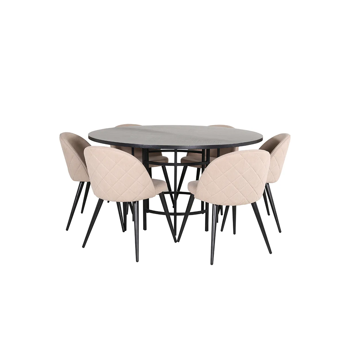 Matgrupp furniture/fashion Copenhagen Ø140 cm med 6 Velvet Stolar