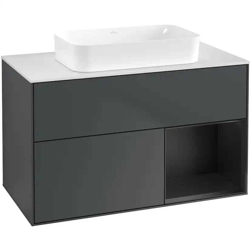 Tvättställsskåp Villeroy & Boch Finion med 2 Lådor Hylla och Bänkskiva för Fristående Tvättställ