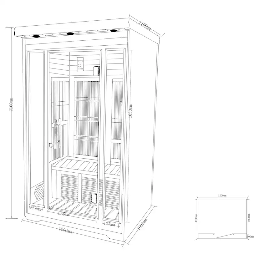 Infraröd Bastu Metalcraft Hamina