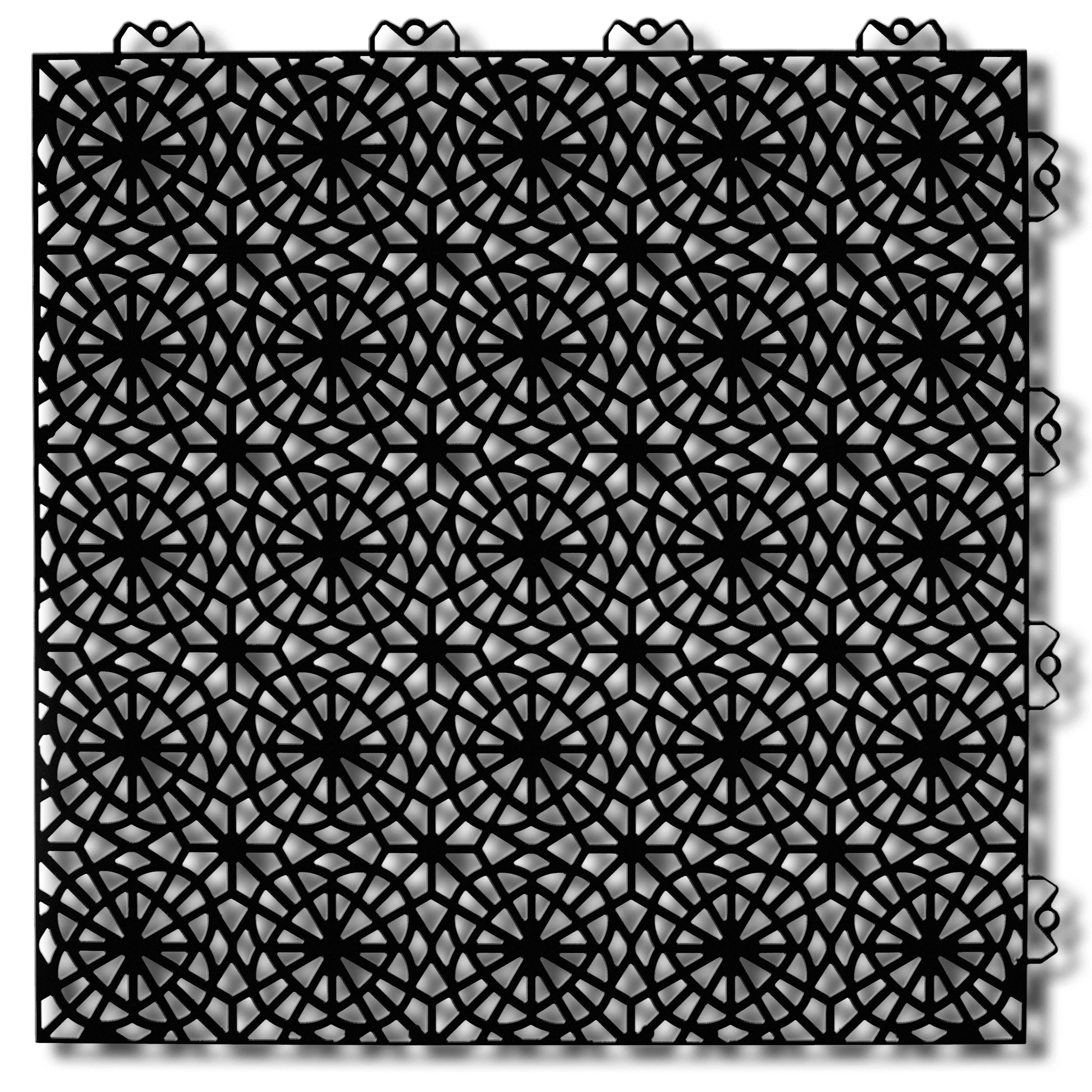 Golvplatta Bergo XL Black Golvtrall i Plast