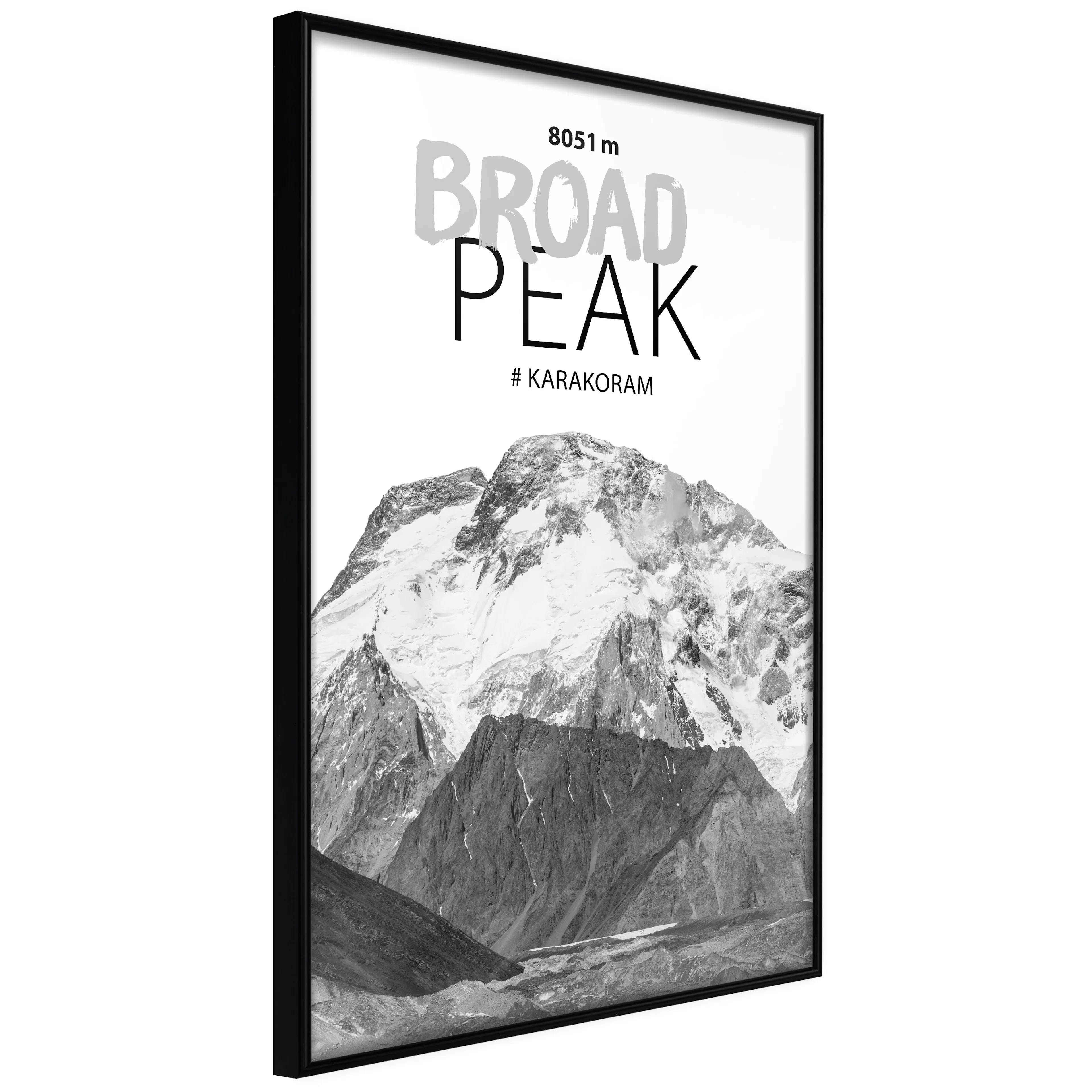 Affisch - Broad Peak [Poster] 40x60 Svart ram, 40x60 cm