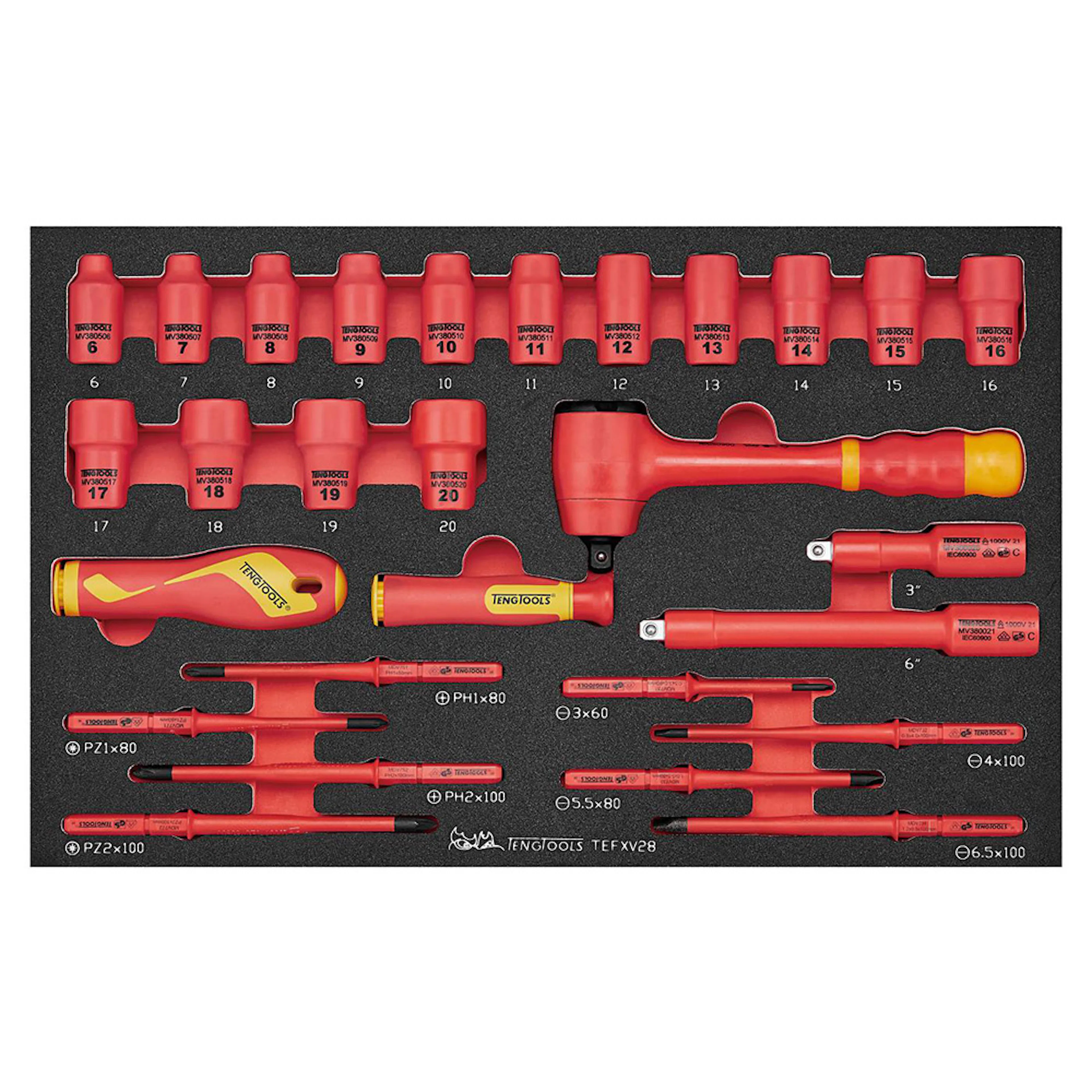 Verktygssats Teng Tools TEFXV28 1 000 V