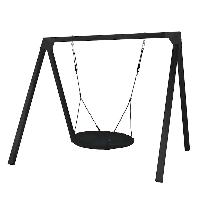 Gungställning PLUS Luksus Svart Cubic inkl Rundgunga