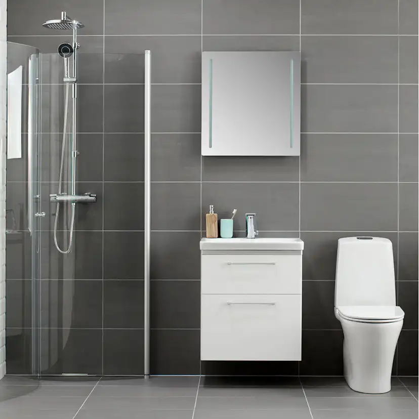Contura Shower Showerama 10-4 duschvägg för rund Duschhörna: B=90cm, L=9 Mått: 900x900x2000 mm