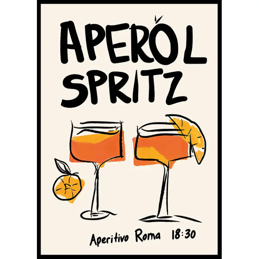Poster Gallerix Aperol Spritz Aperitivo Roma