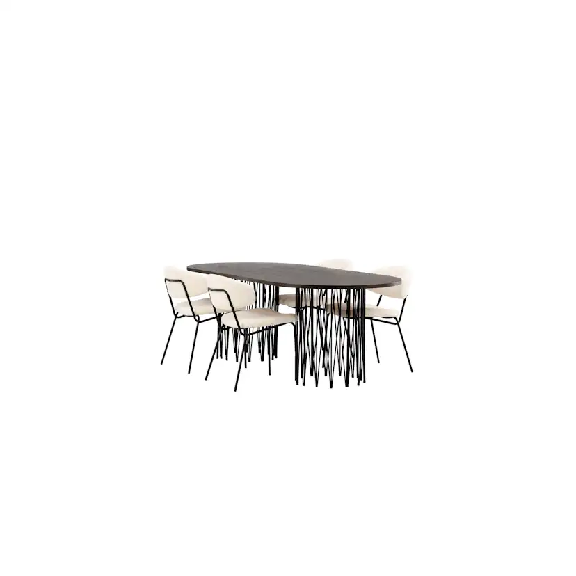 Matgrupp furniture/fashion Stone med 4 Chico Stolar