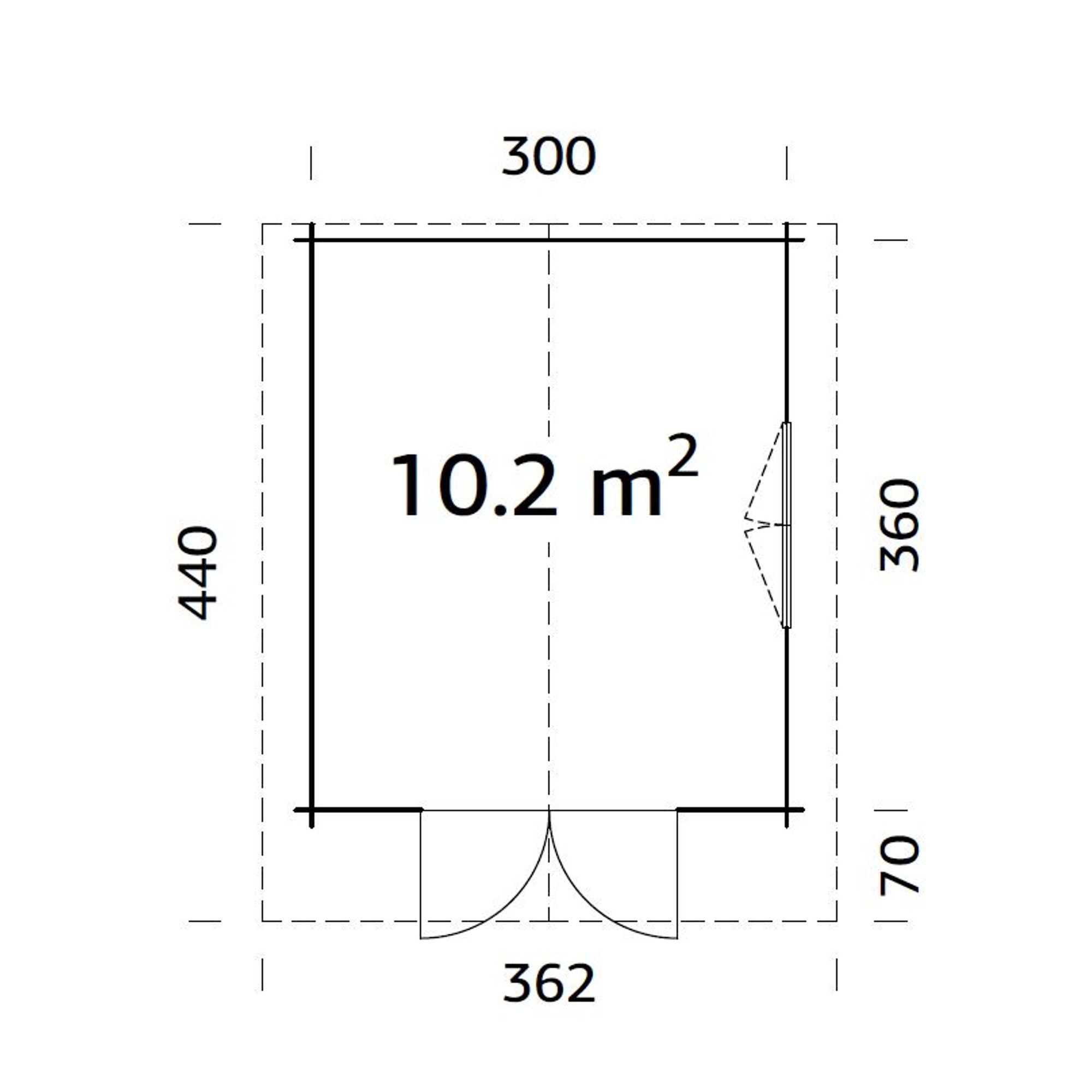Sally 10,2 m2 PNT7042A2 Ljusgrå/Antracit