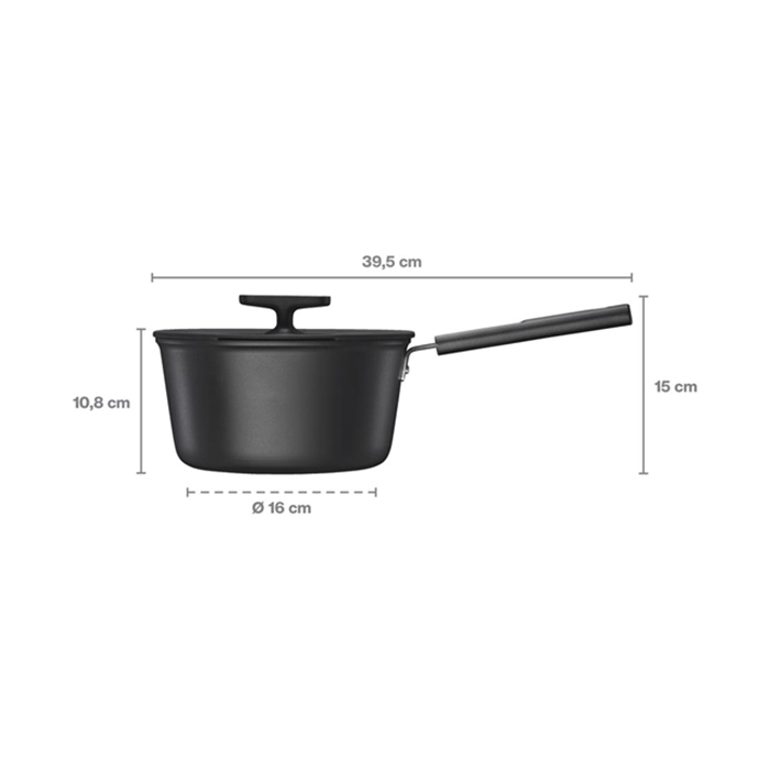 Kastrull Fiskars Hard Face 2,5 L – Hållbar Kastrull med Tjock Botten och Non-stick Beläggning