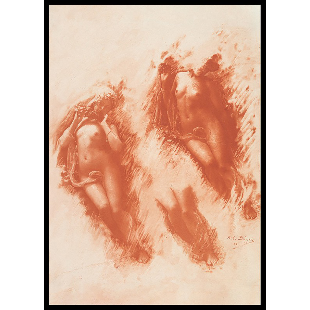 Poster Gallerix Study in Orange By René Le Bègue