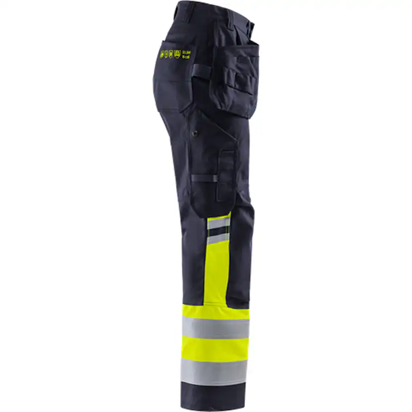 Flamestat hantverkarbyxa stretch 2171 ATHF klass 1, dam Storlek: C50, Gul/Marinblå