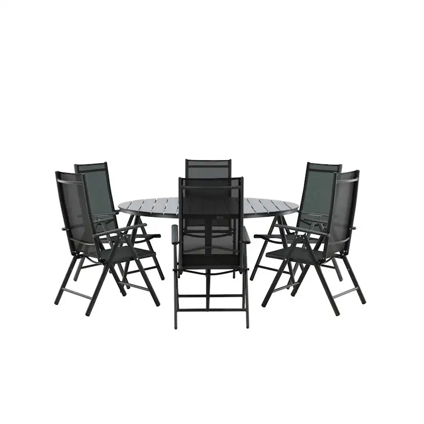 Matgrupp Venture Home Break Matgrupp Utomhus Rund 150 cm med 6 Break Positionsstol