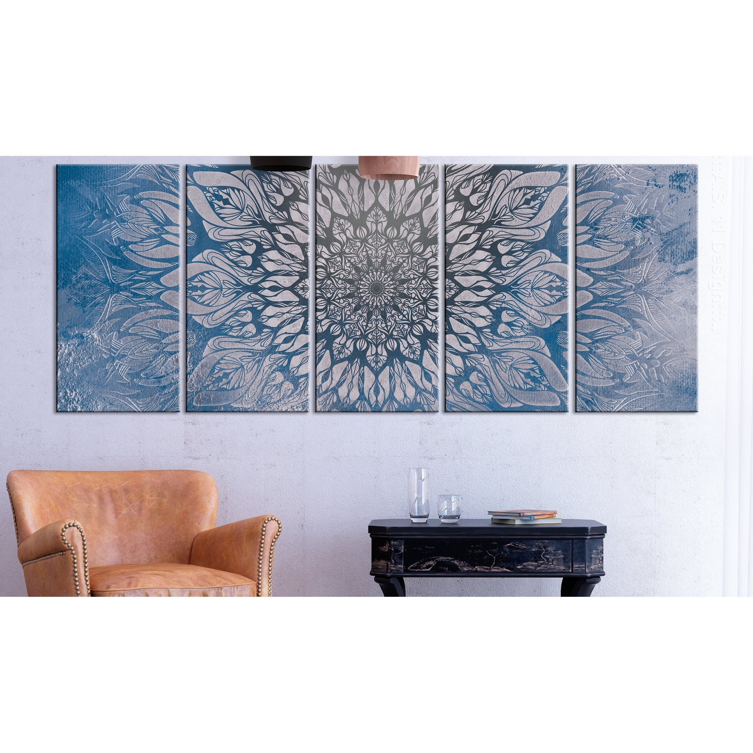 Tavla Arkiio Hypnosis Blue 5 delar