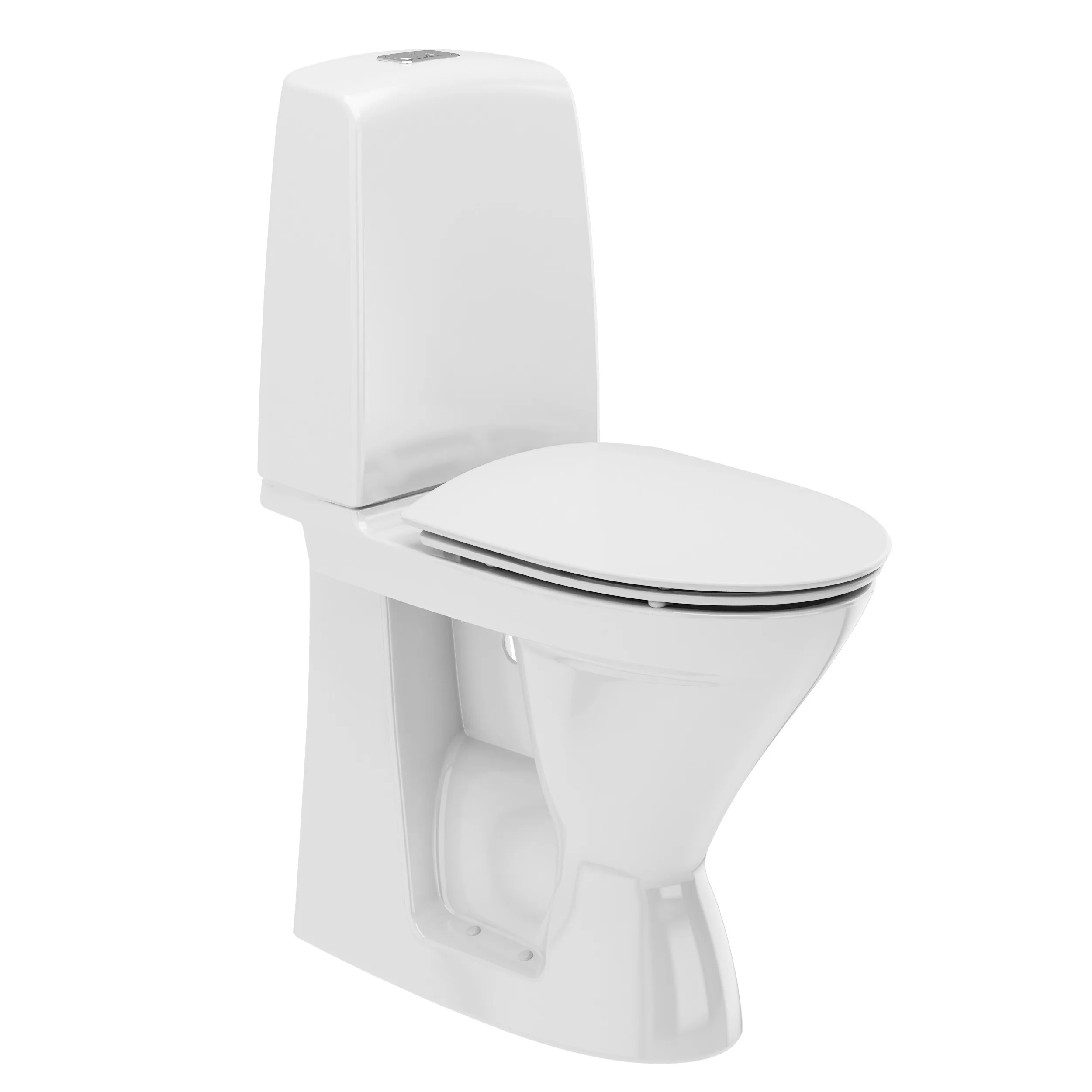 Toalettstol Ifö Spira 6261 Rimfree Hög Modell Hårdsits Vit, Ja, Hårdsits