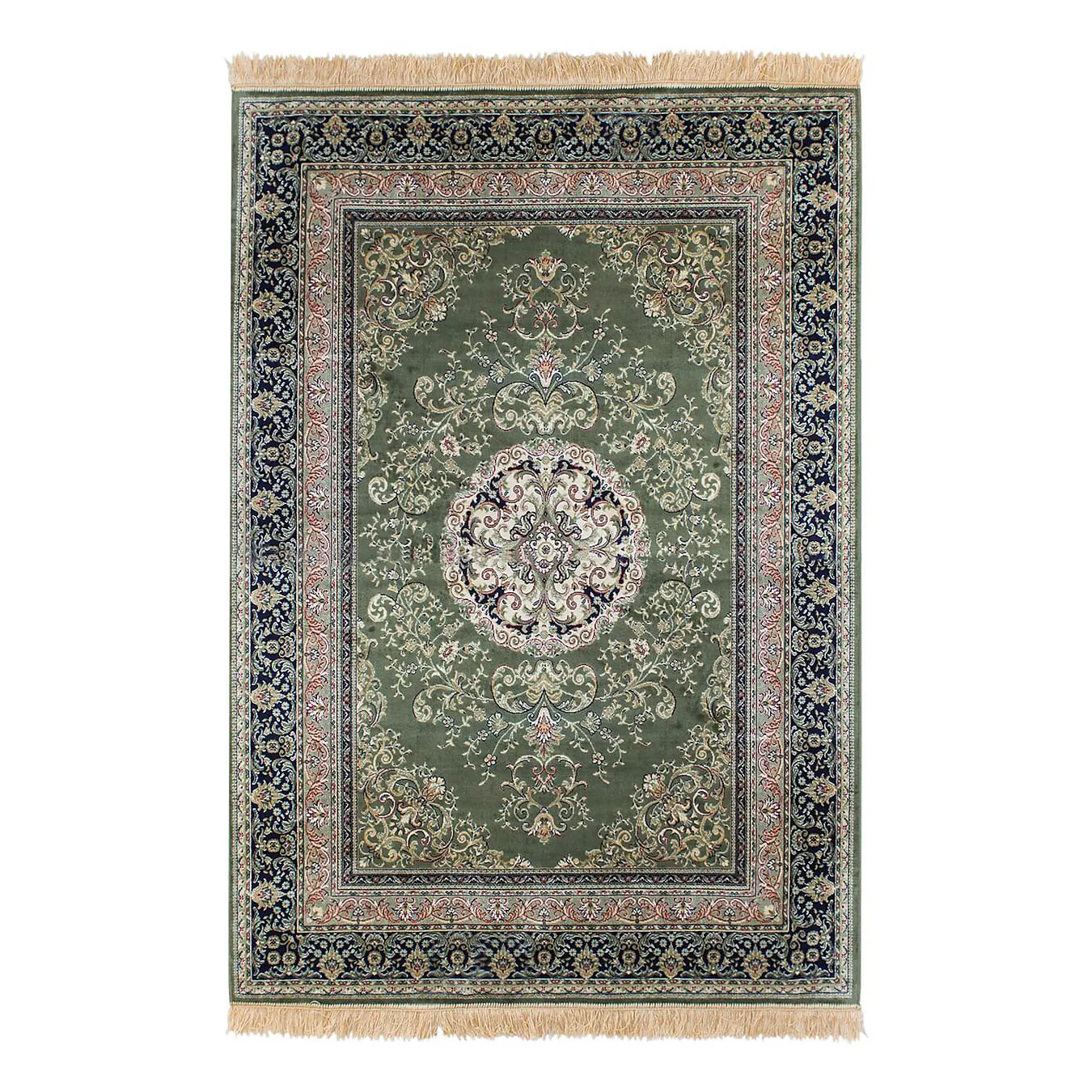 Casablanca Medallion Orientalisk Matta 130x190 Grön, 130x190 cm