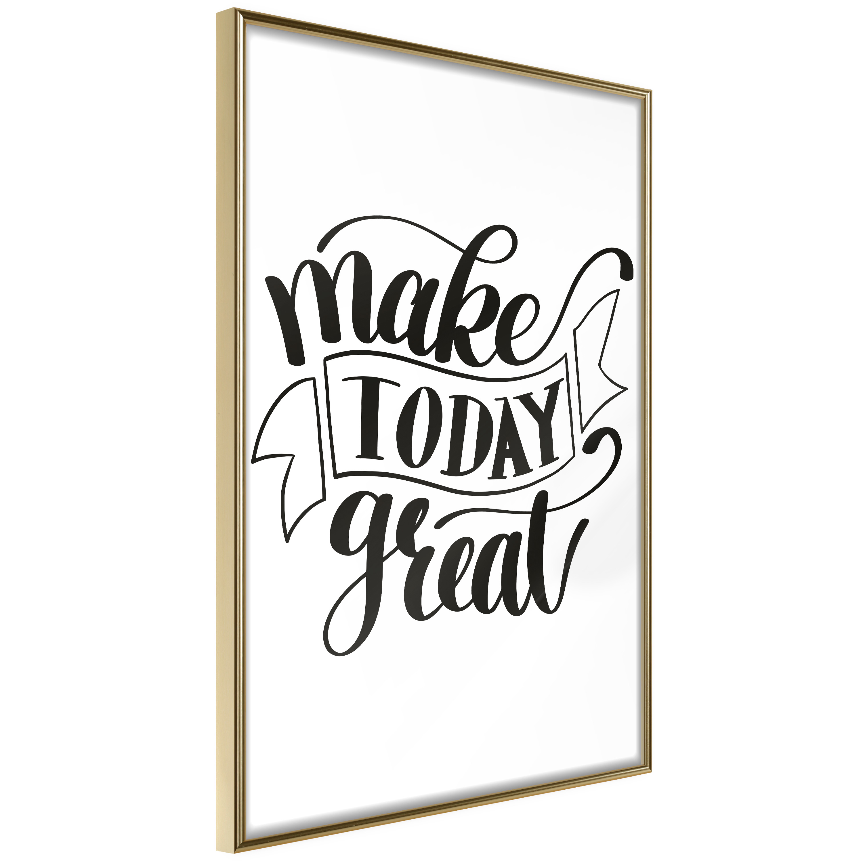 Affisch - Make Today Great [Poster] 40x60 Guld ram, 40x60 cm
