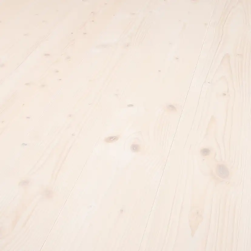 Massivt Trägolv DalaFloda SoftSpruce Pearl, Vittonat 1-Stavs Grangolv