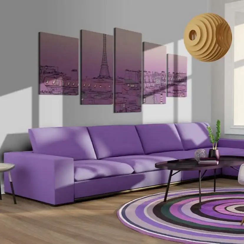 Tavla Arkiio Lavender Sunrise Over Paris