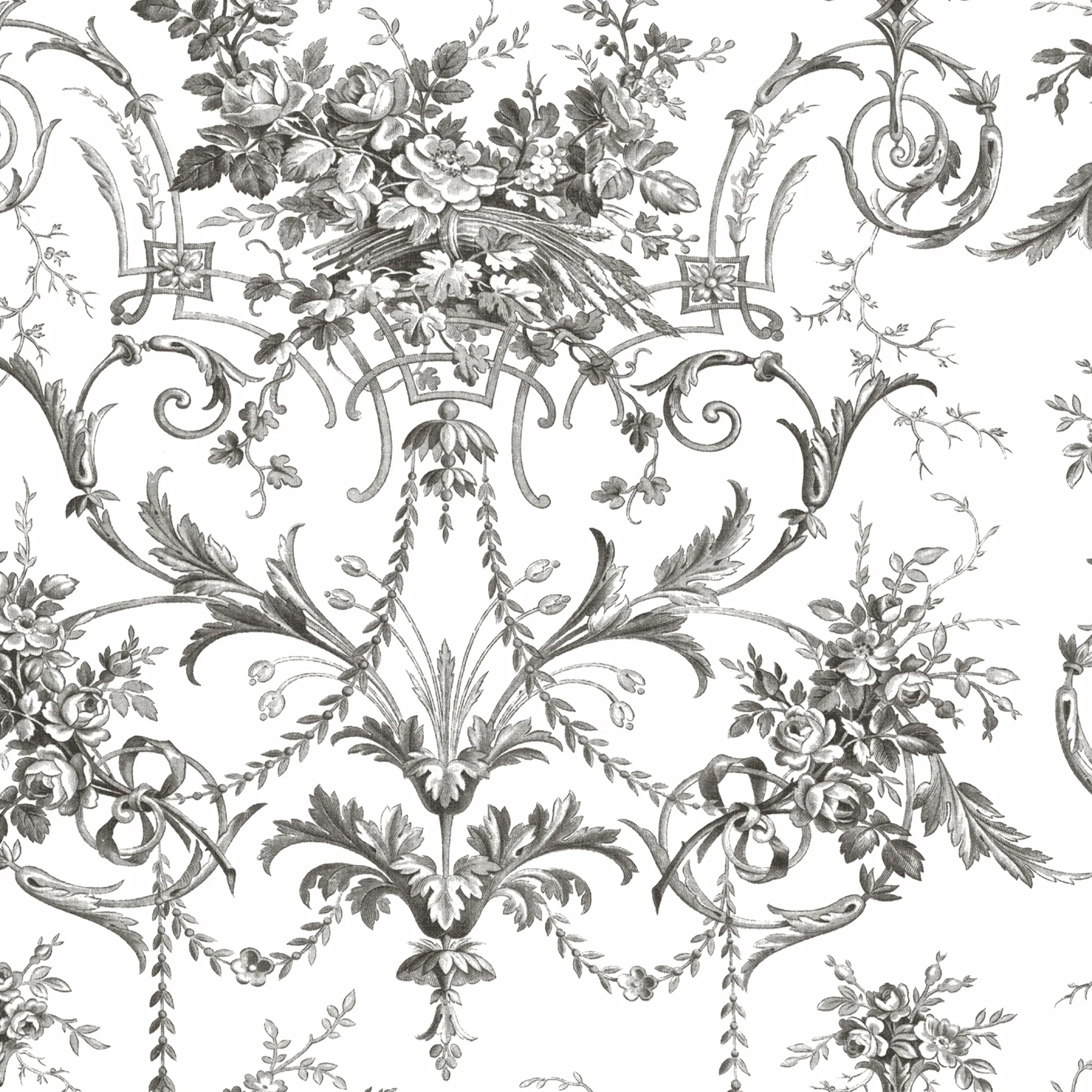 Tapet Laura Ashley Tuileries Charcoal Grå 122768