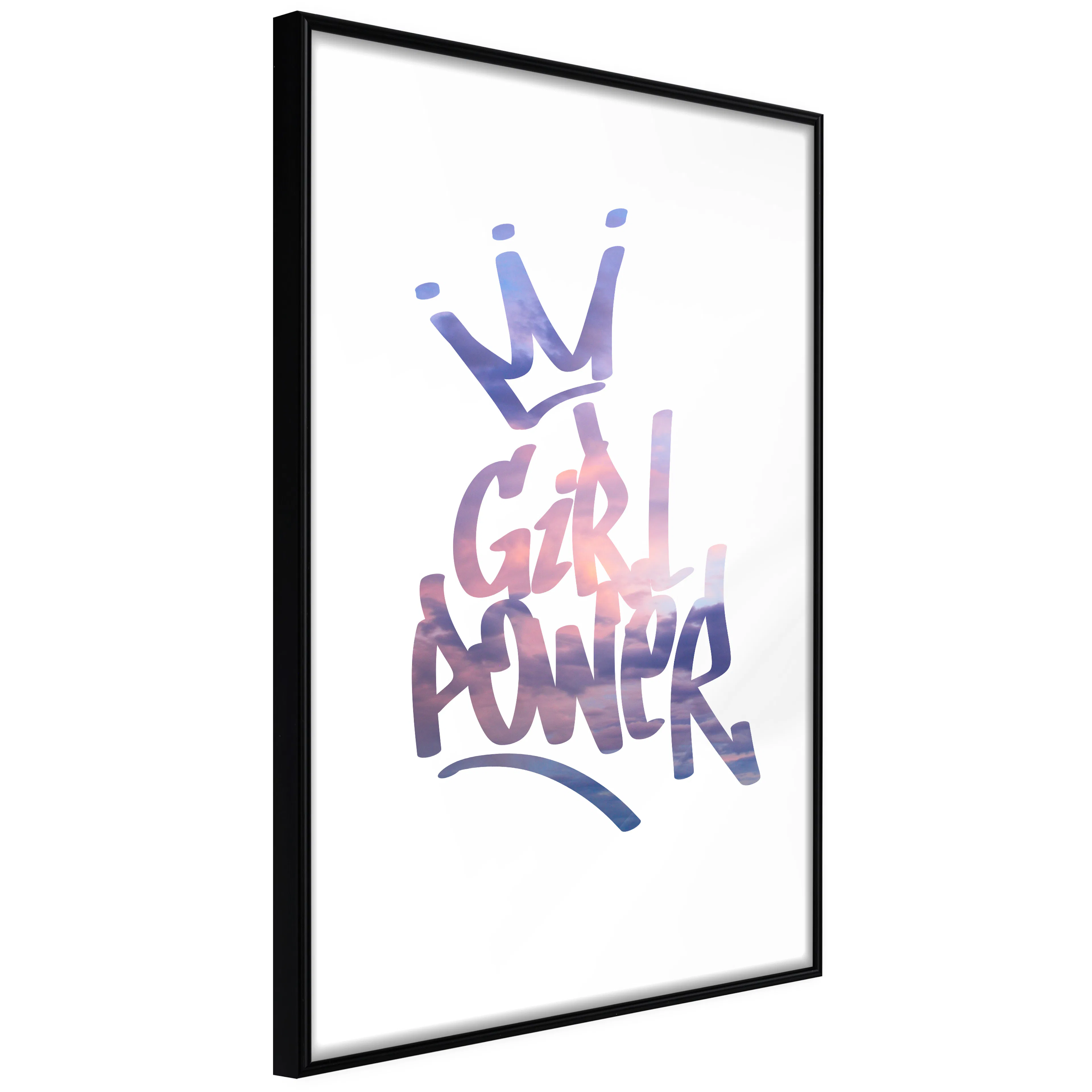Affisch - Girl Power [Poster] 40x60 Svart ram, 40x60 cm