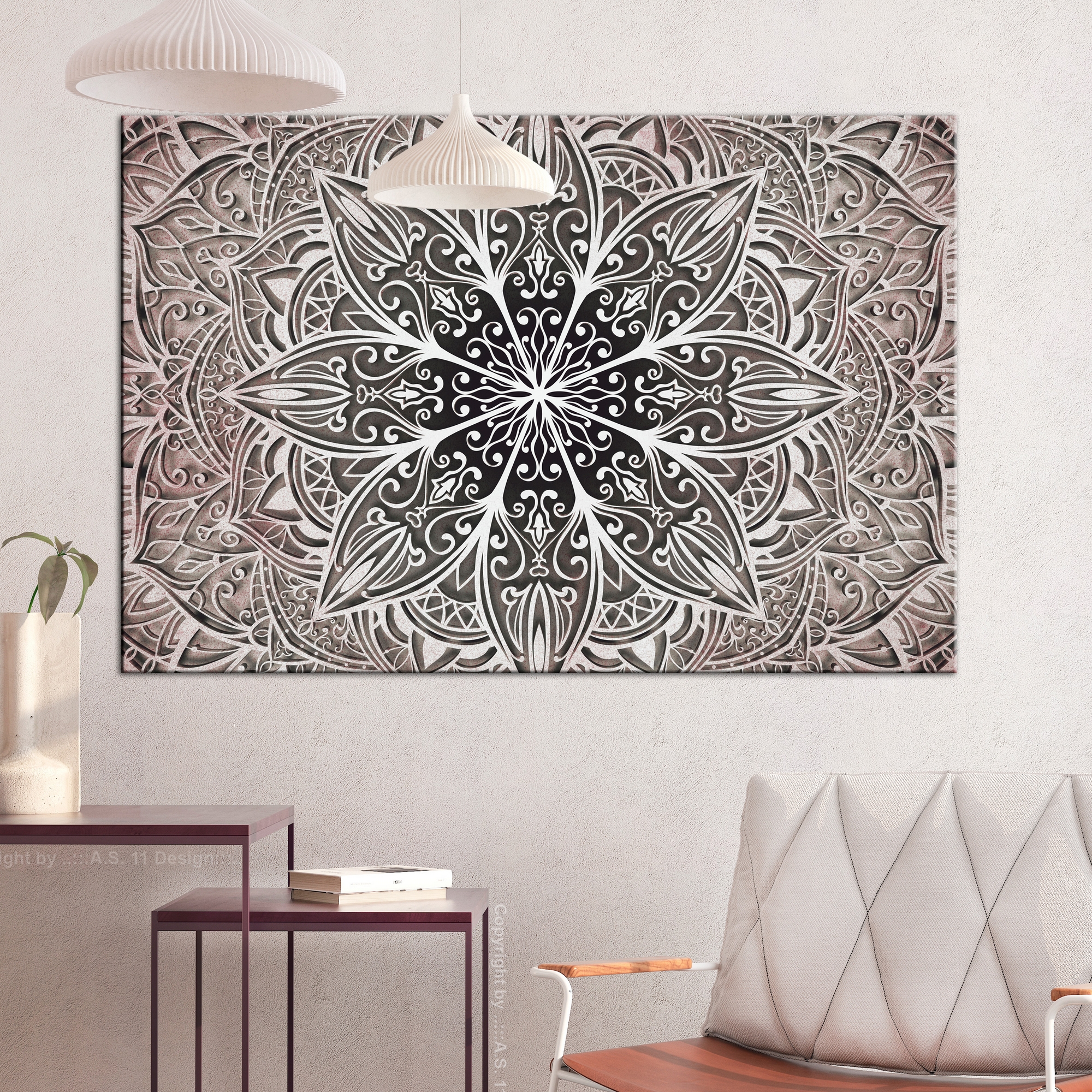 Tavla Arkiio Oriental Flowers Pink