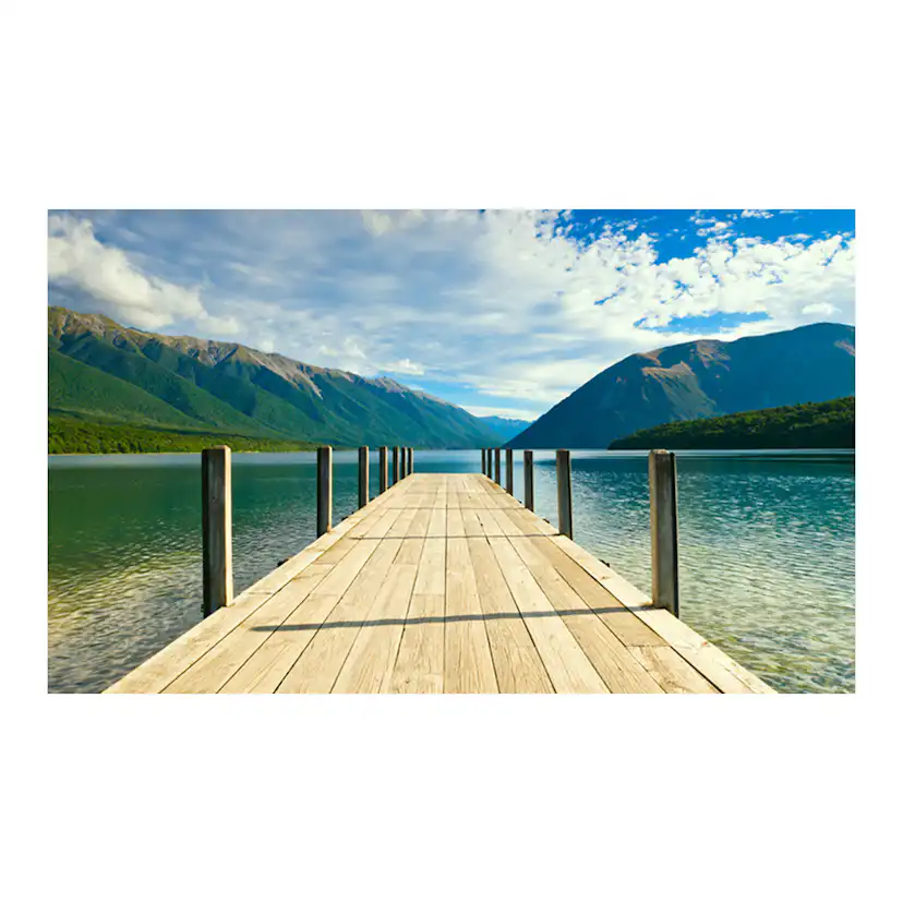 Fototapet Arkiio Mountain Lake Bridge 450x270 cm