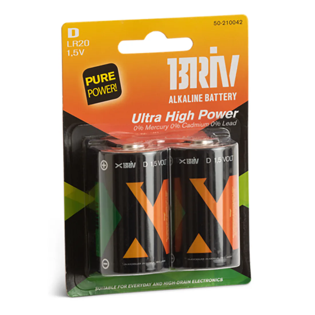 Batteri Briv LR20 D 2-Pack
