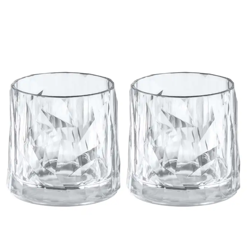 Tumblerglas Koziol Club No. 2 250 ml Crystal Clear 2-pack