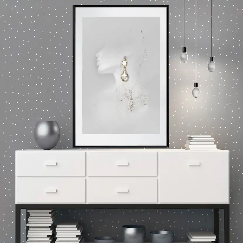 Poster Artgeist Affisch Gold Earrings