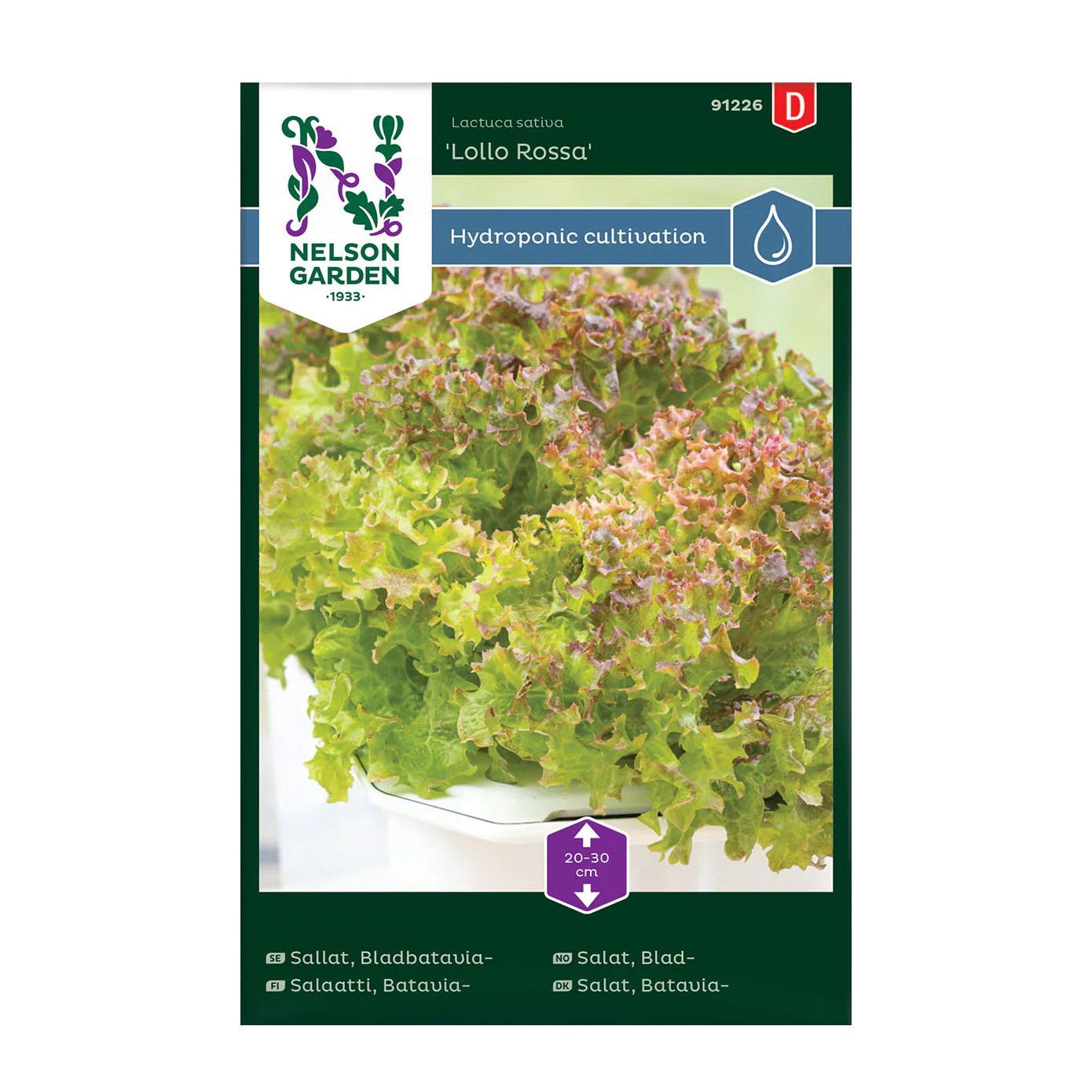 Frö Sallat Nelson Garden Bladbatavia Lollo Rossa