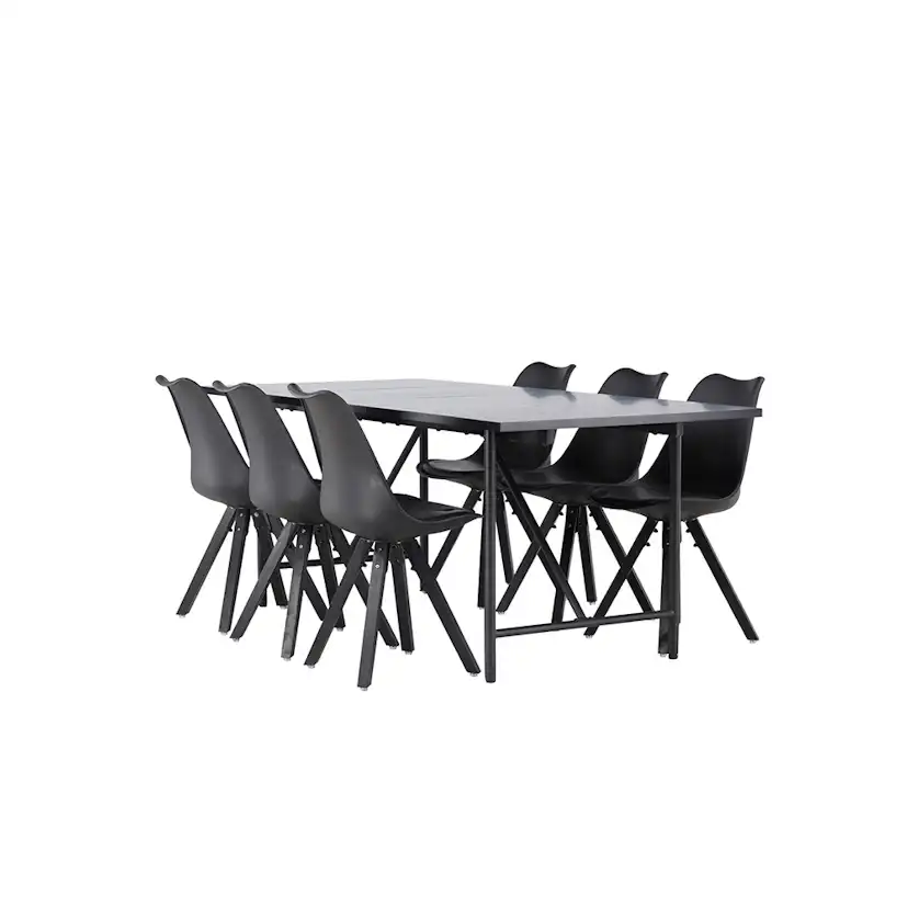 Matgrupp Venture Home Astrid med 6 Zeno Stolar
