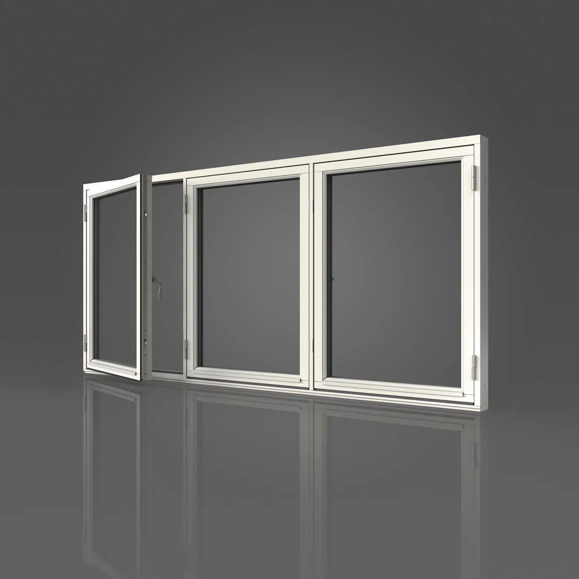 Elit Sidohängt Fönster EFS3 19/11 Vit 3-Glas Original trä 10 BxH: 190x110 cm