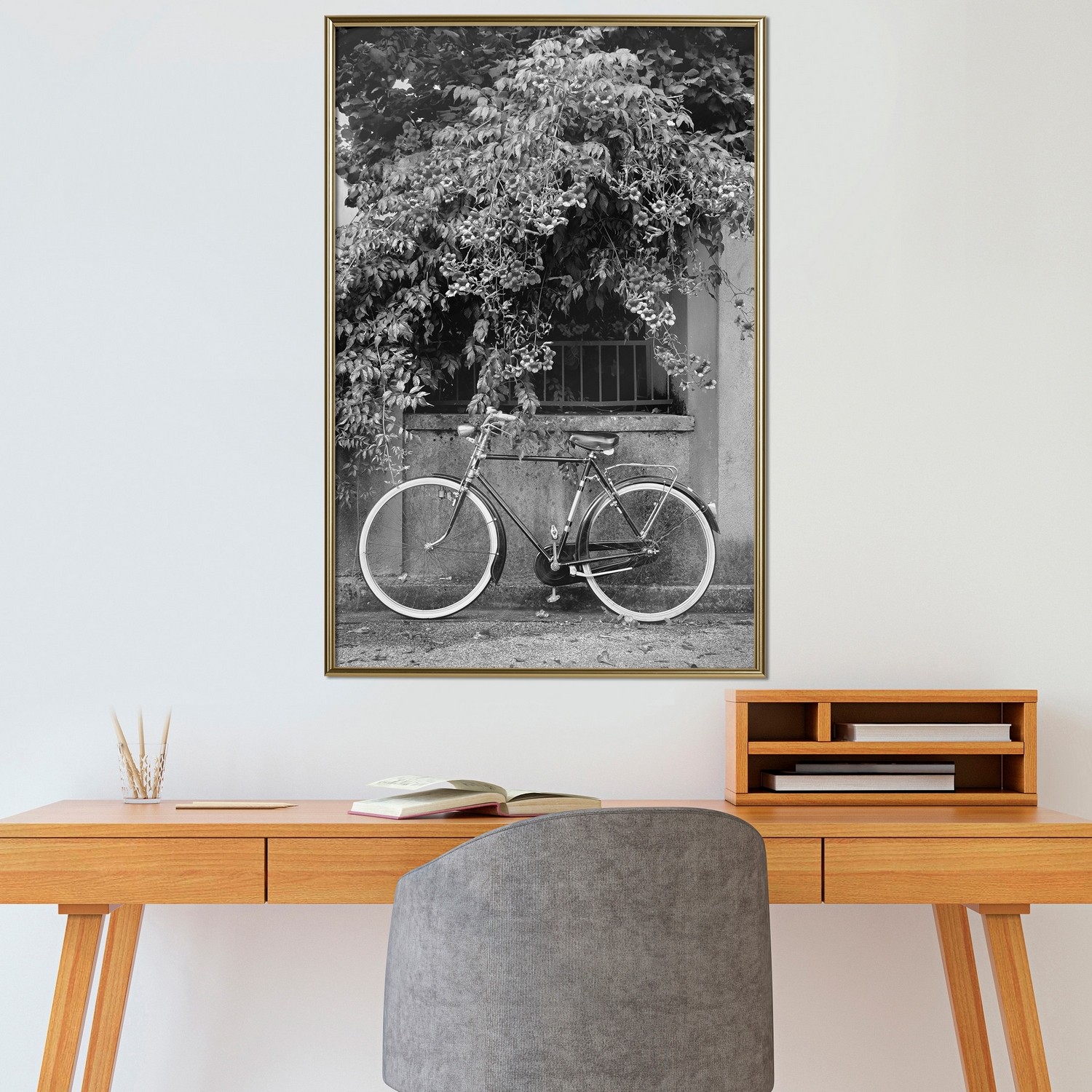 Poster Artgeist Affisch Bicycle and Flowers