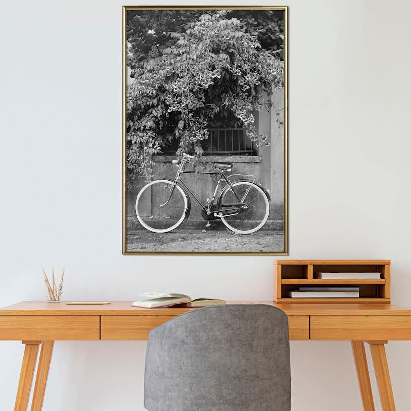 Poster Artgeist Affisch Bicycle and Flowers