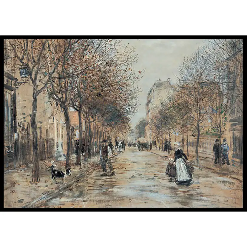 Poster Gallerix Street In Asnières By Jean-Franҫois Raffaëlli