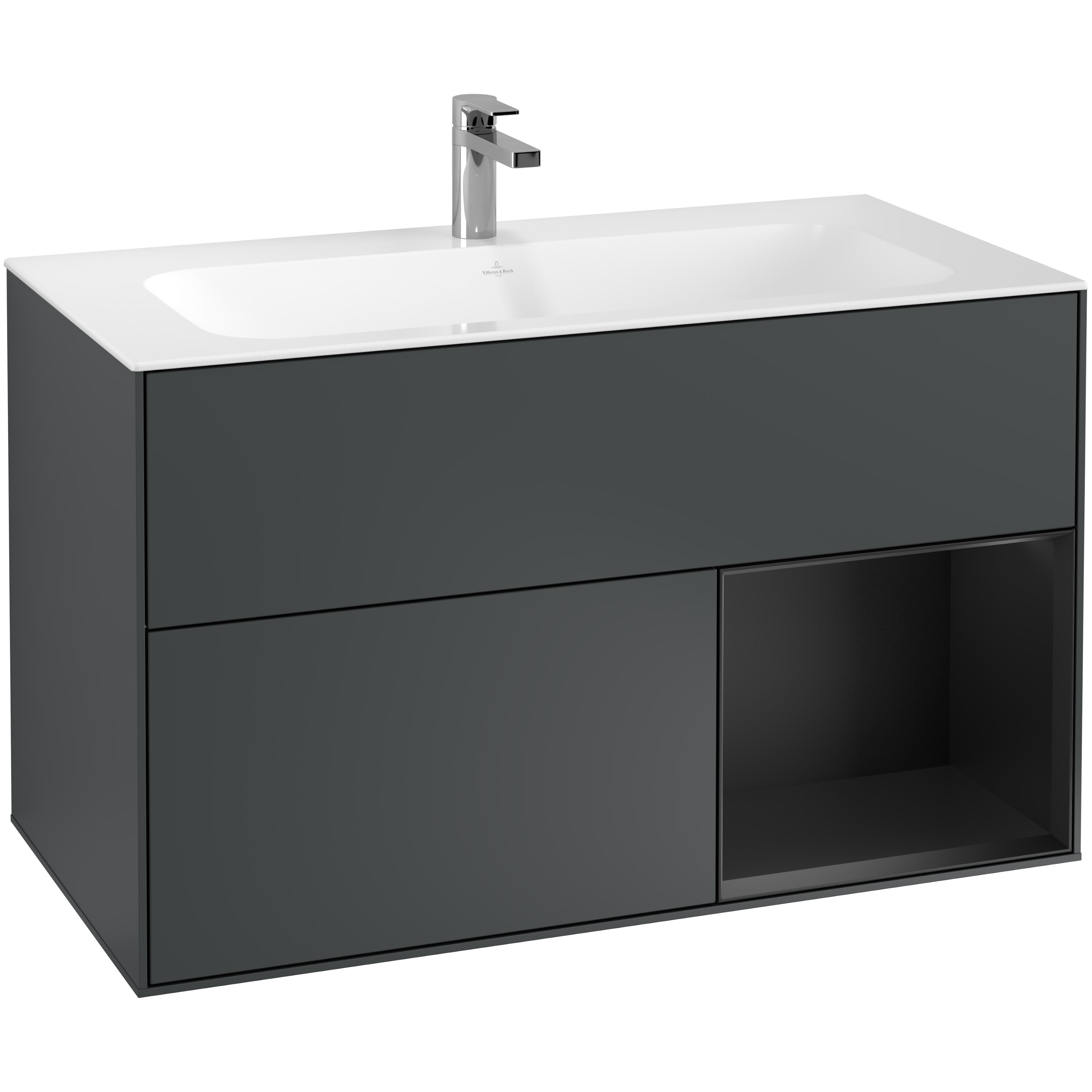 Tvättställsskåp Villeroy & Boch Finion med 2 Lådor och Hylla för Inbyggt Tvättställ