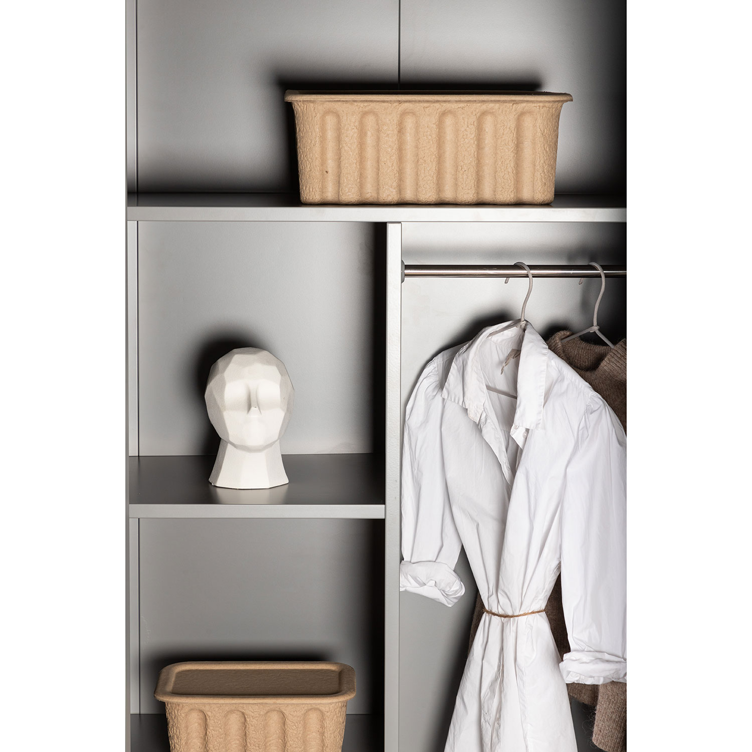 Piring Wardrobe - Light Grey Ljusgrå