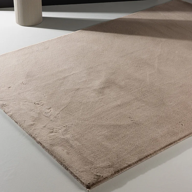 Leni 100 % polyester - 240*350- -Rectangular-Beige Mått: 240x350 cm
