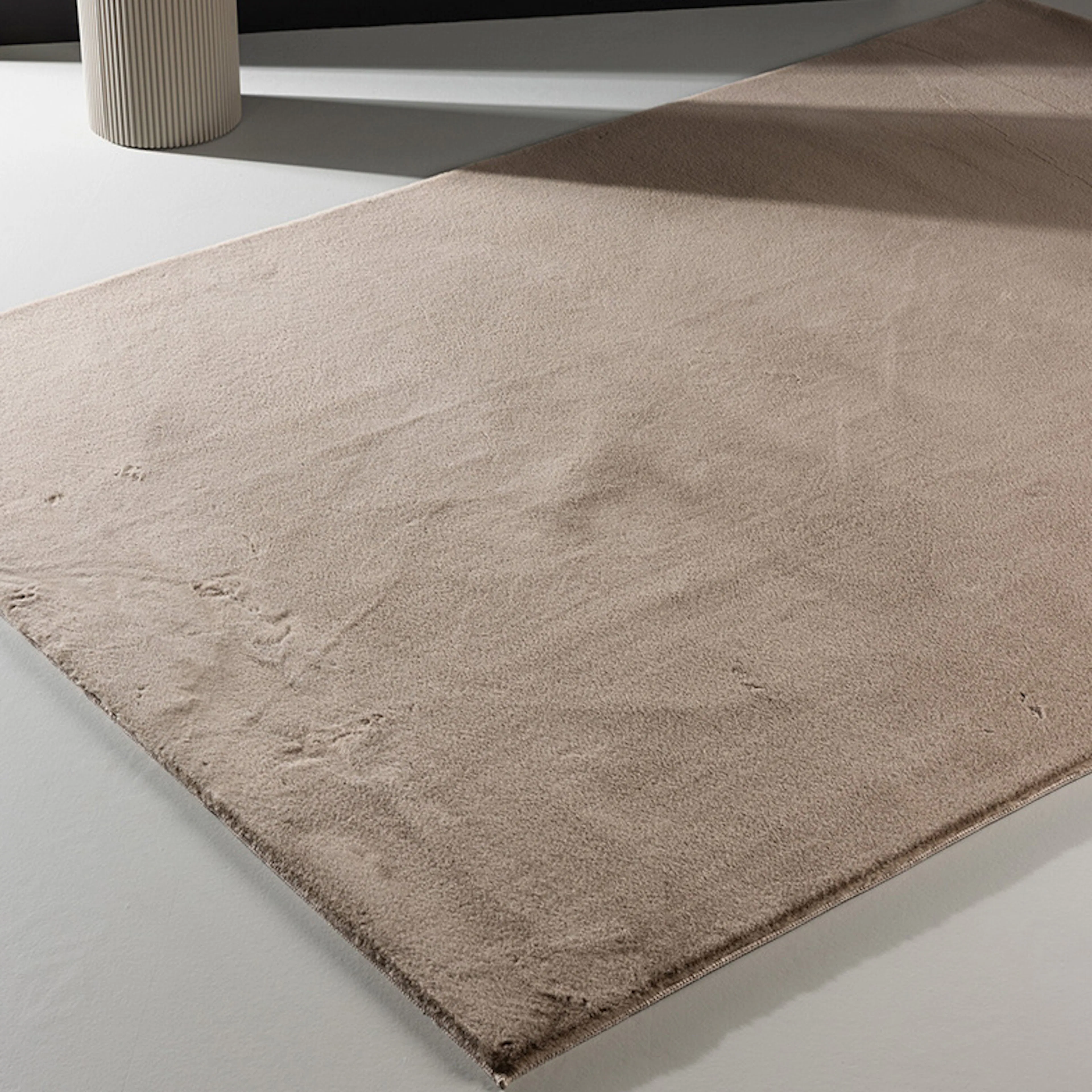 Leni  100 % polyester - 200*290-  -Rectangular-Beige Mått: 200x290 cm