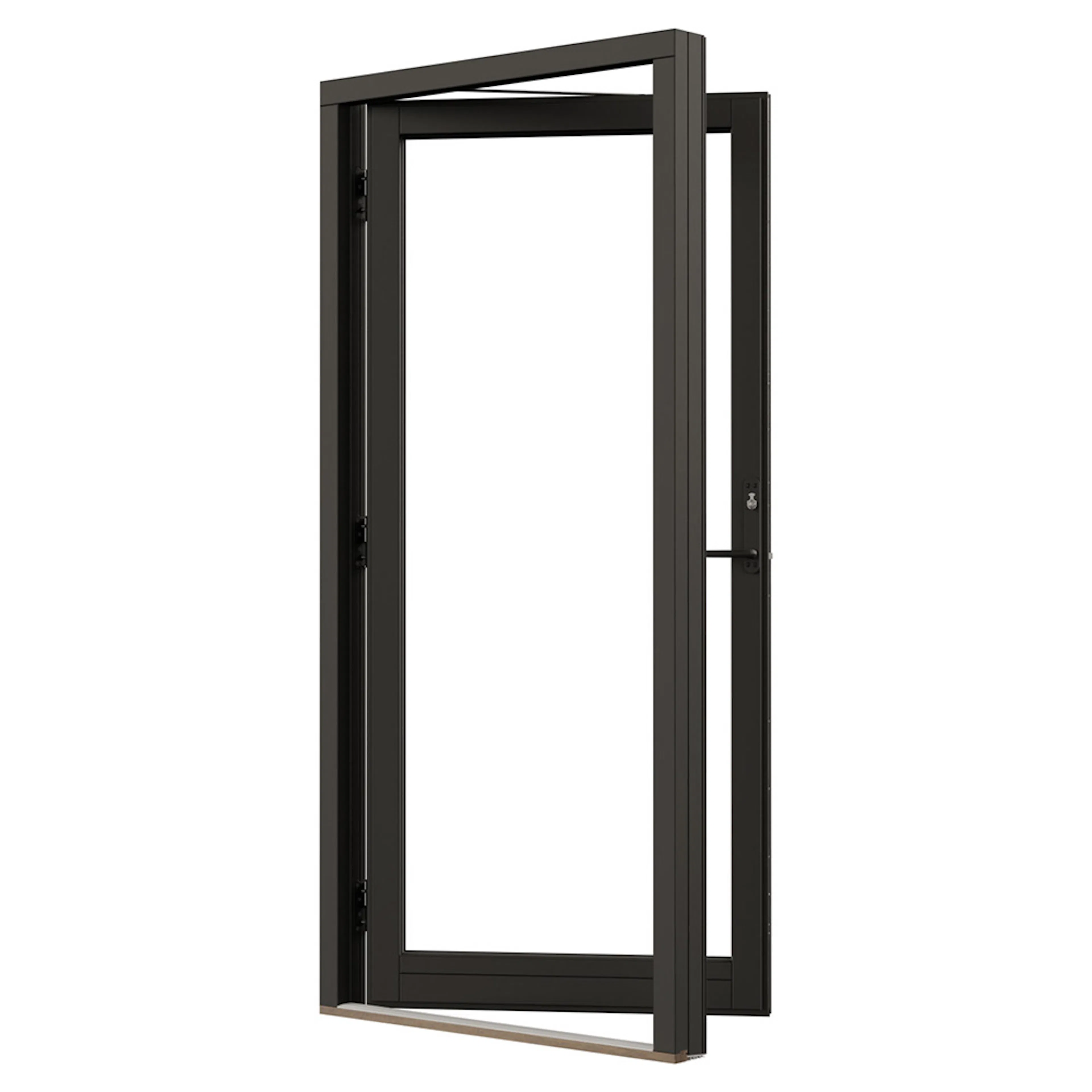 NorDan NTech fönsterdörr helglasad BlackLine trä/alu, 8x20 BxH: 80x200 cm