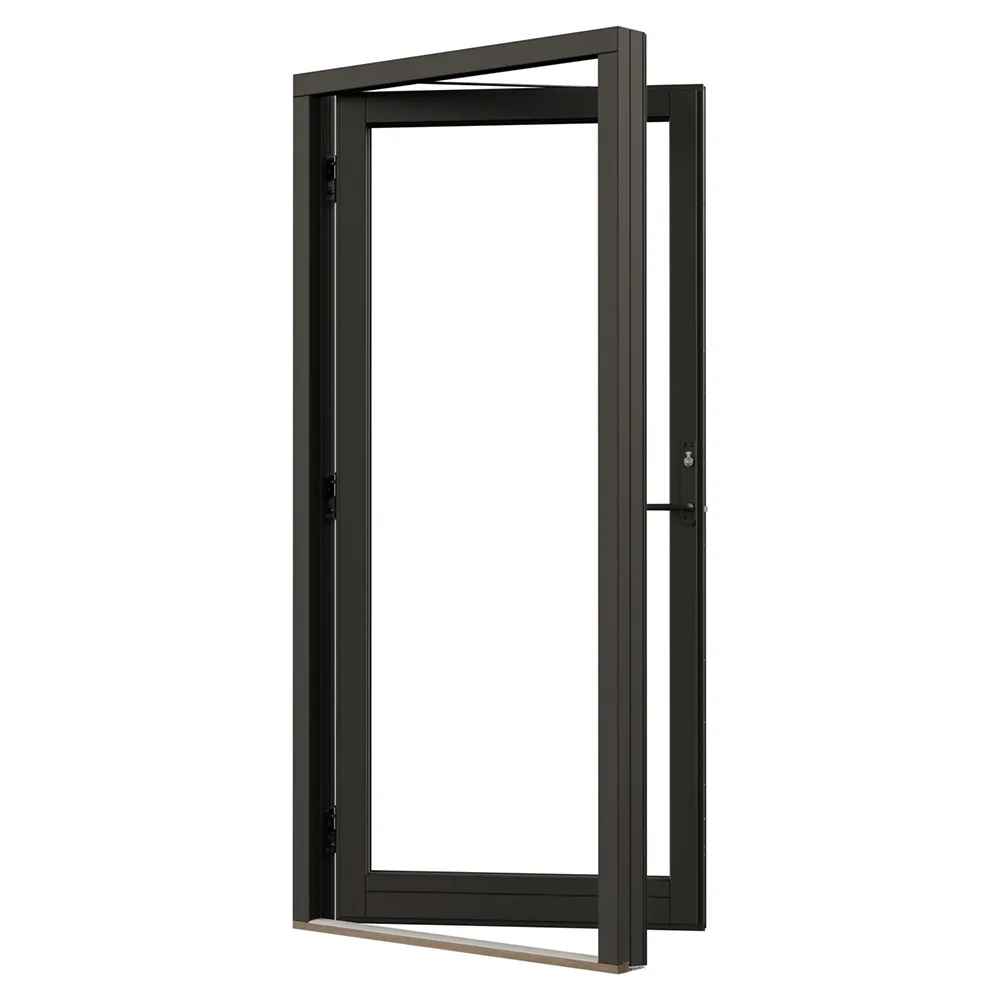 Fönsterdörr NorDan NTech Helglasad Aluminium BlackLine Svart