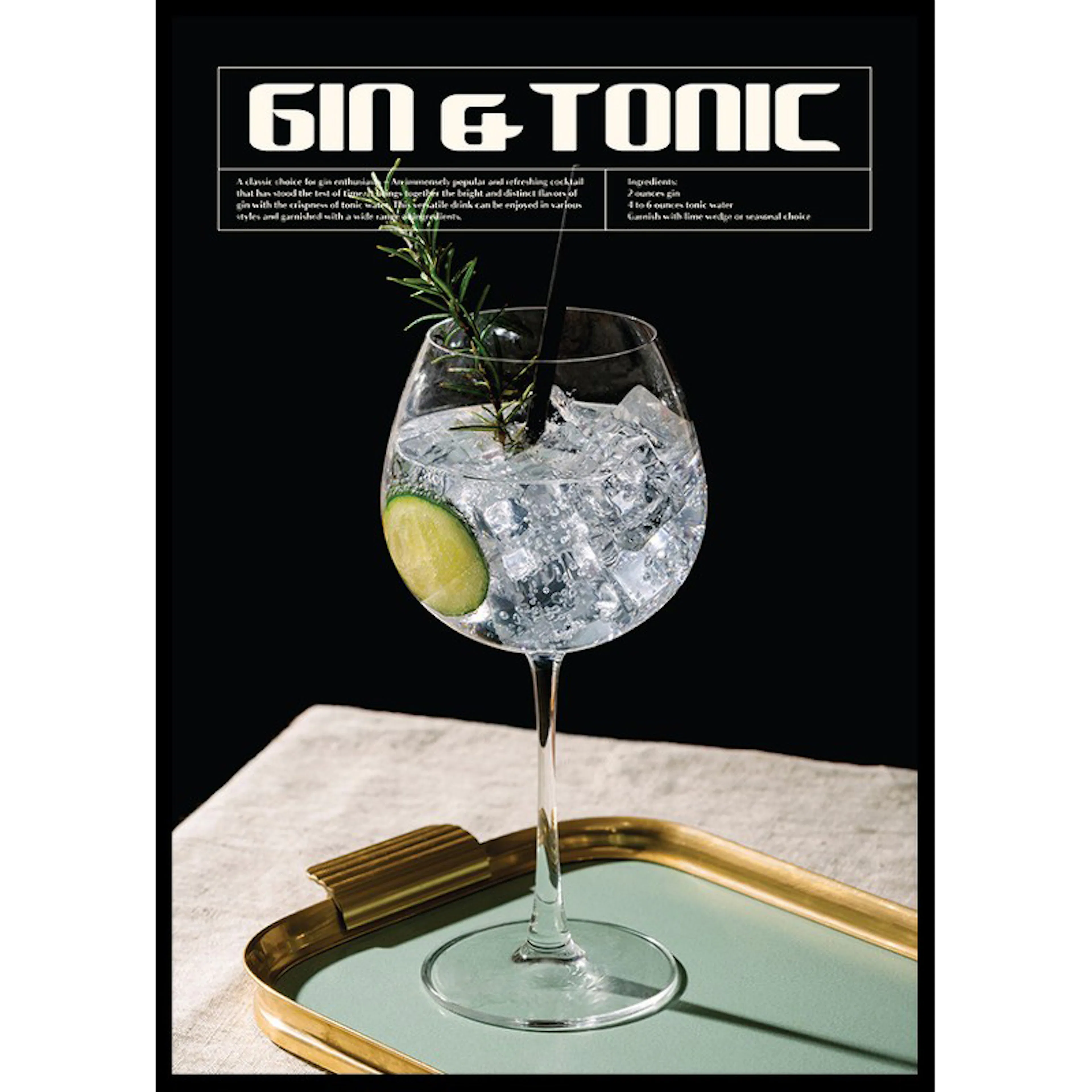 This Is Gin & Tonic Cocktail 50x70 50x70 cm