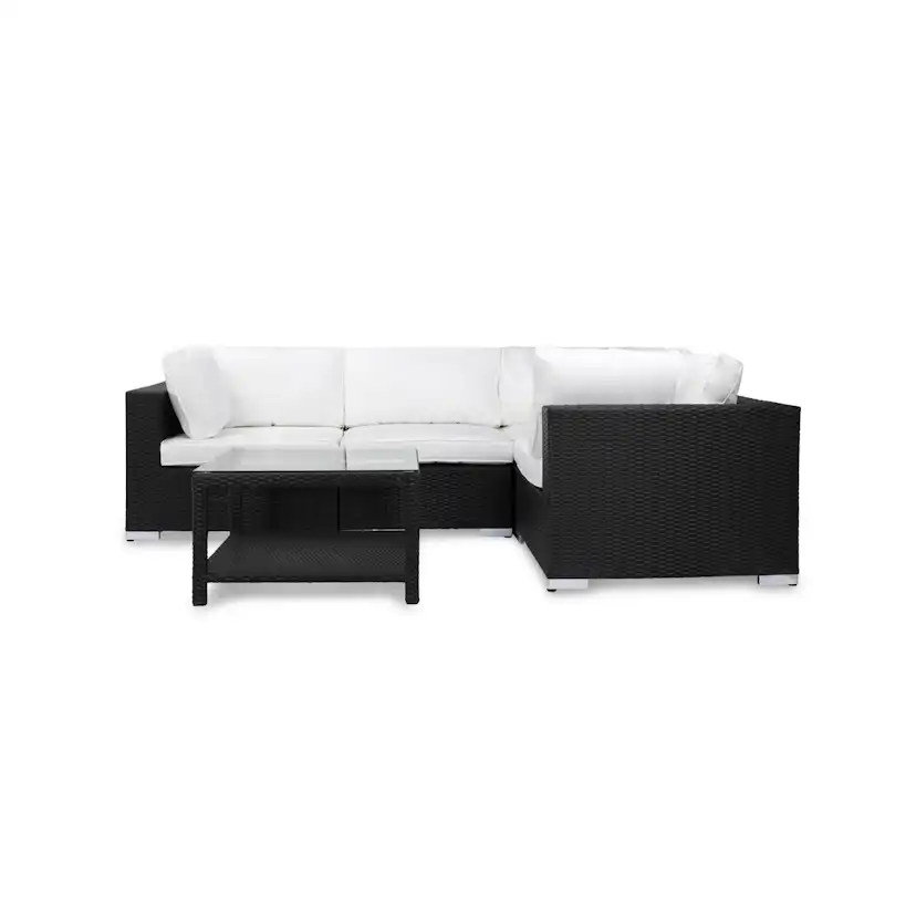 Loungegrupp Comfort Garden Bahamas 4-sits Hörn och Utebord 75x75 Utomhus