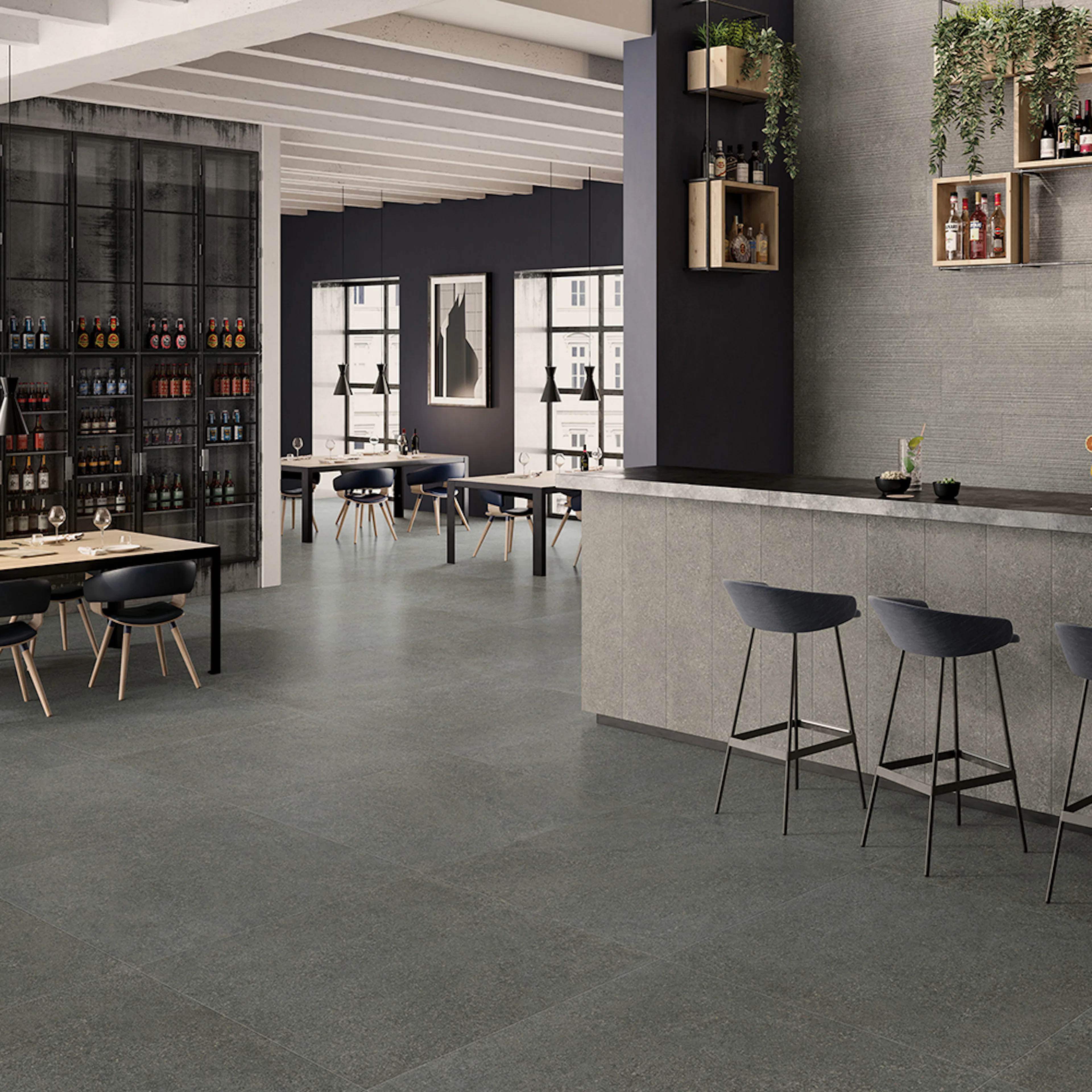 Klinker Ceramiche Keope Suite Antracitgrå 60x60 cm Matt