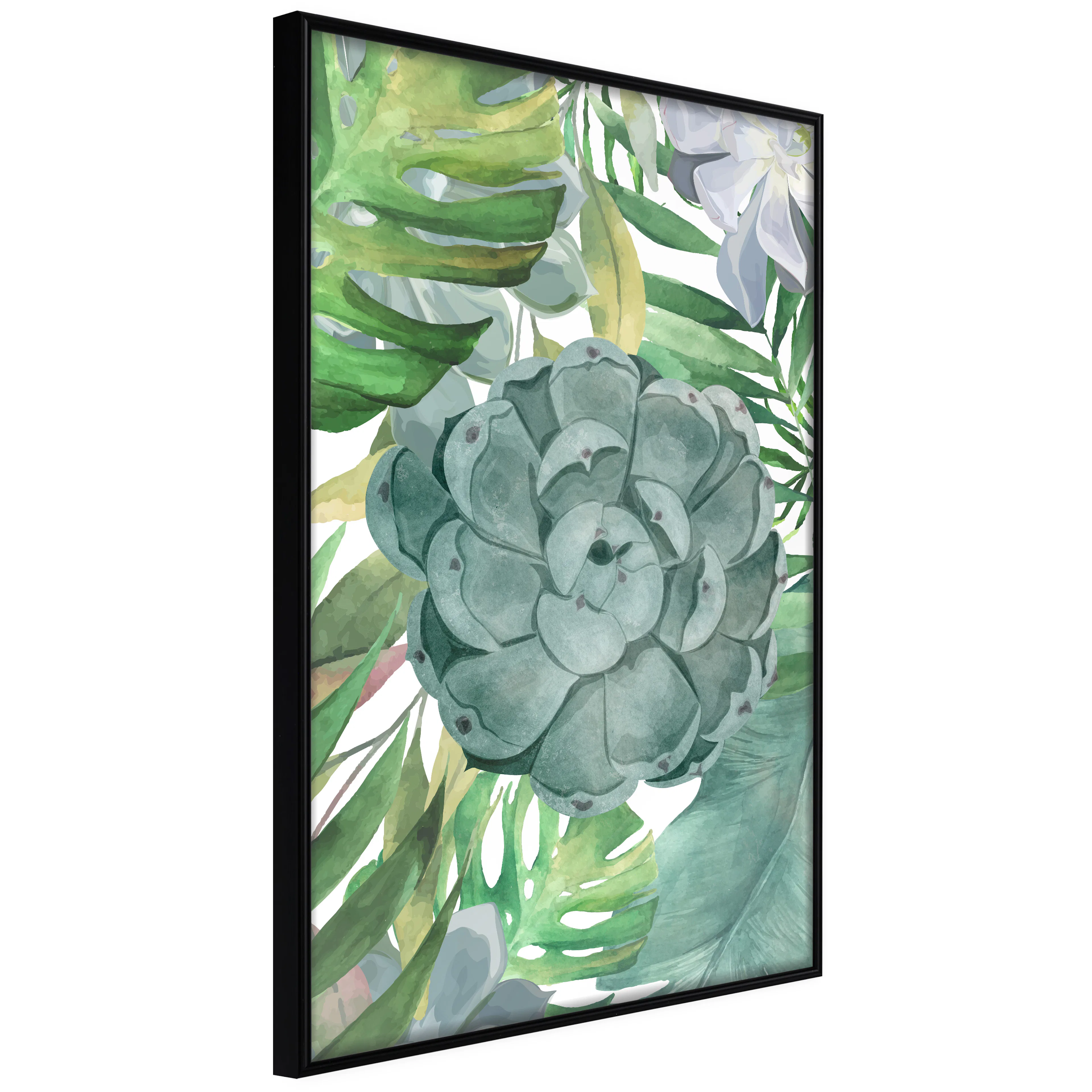 Affisch - Tropical Flora [Poster] 40x60 Svart ram, 40x60 cm