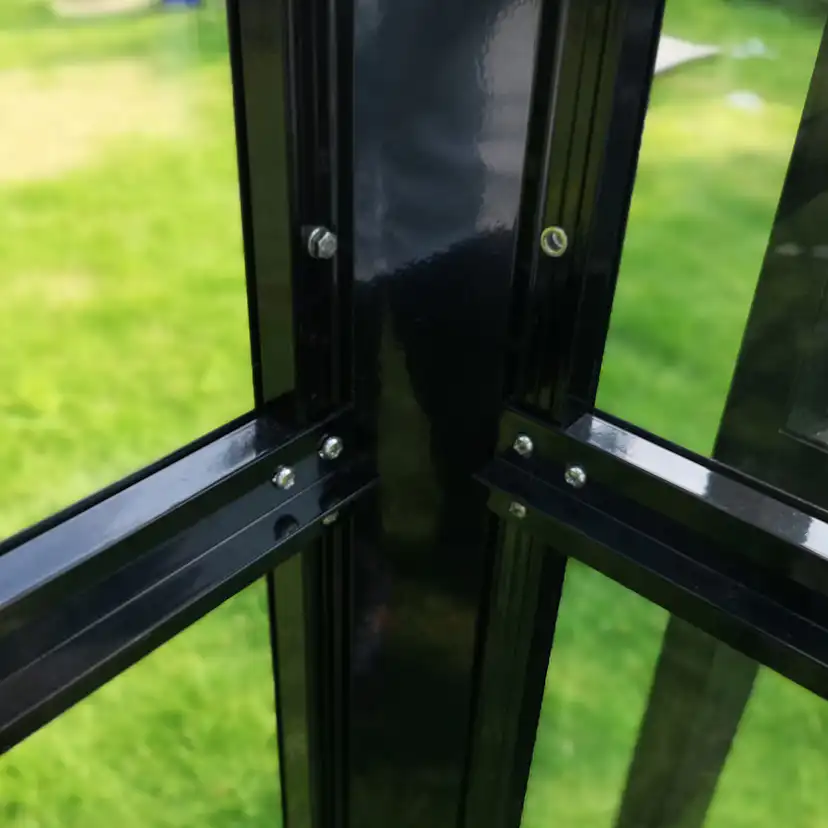 Växthus Metalcraft 12,9 kvm Svart Rektangulär