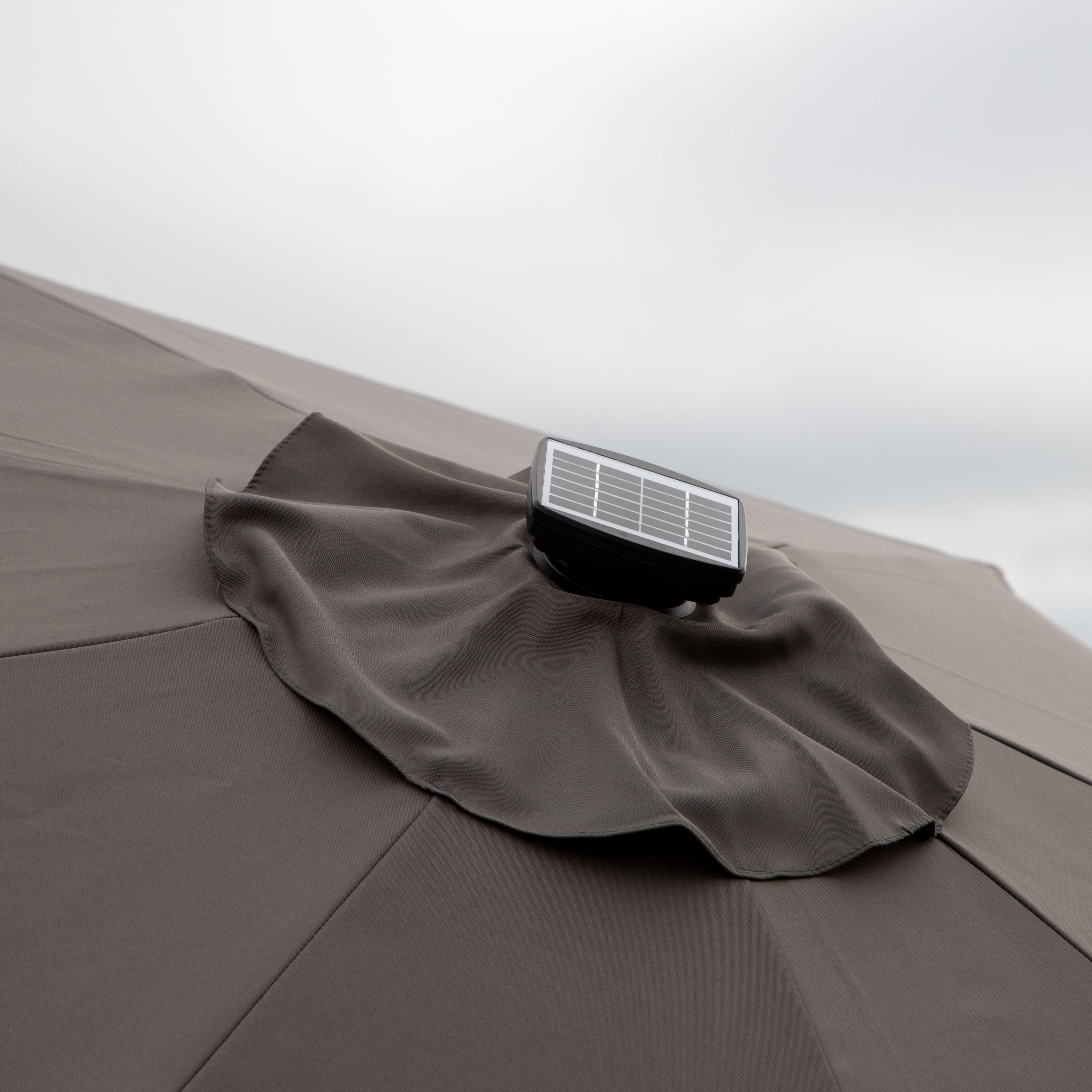 Sabal Umbrella with LED, Grey, 270 Grå