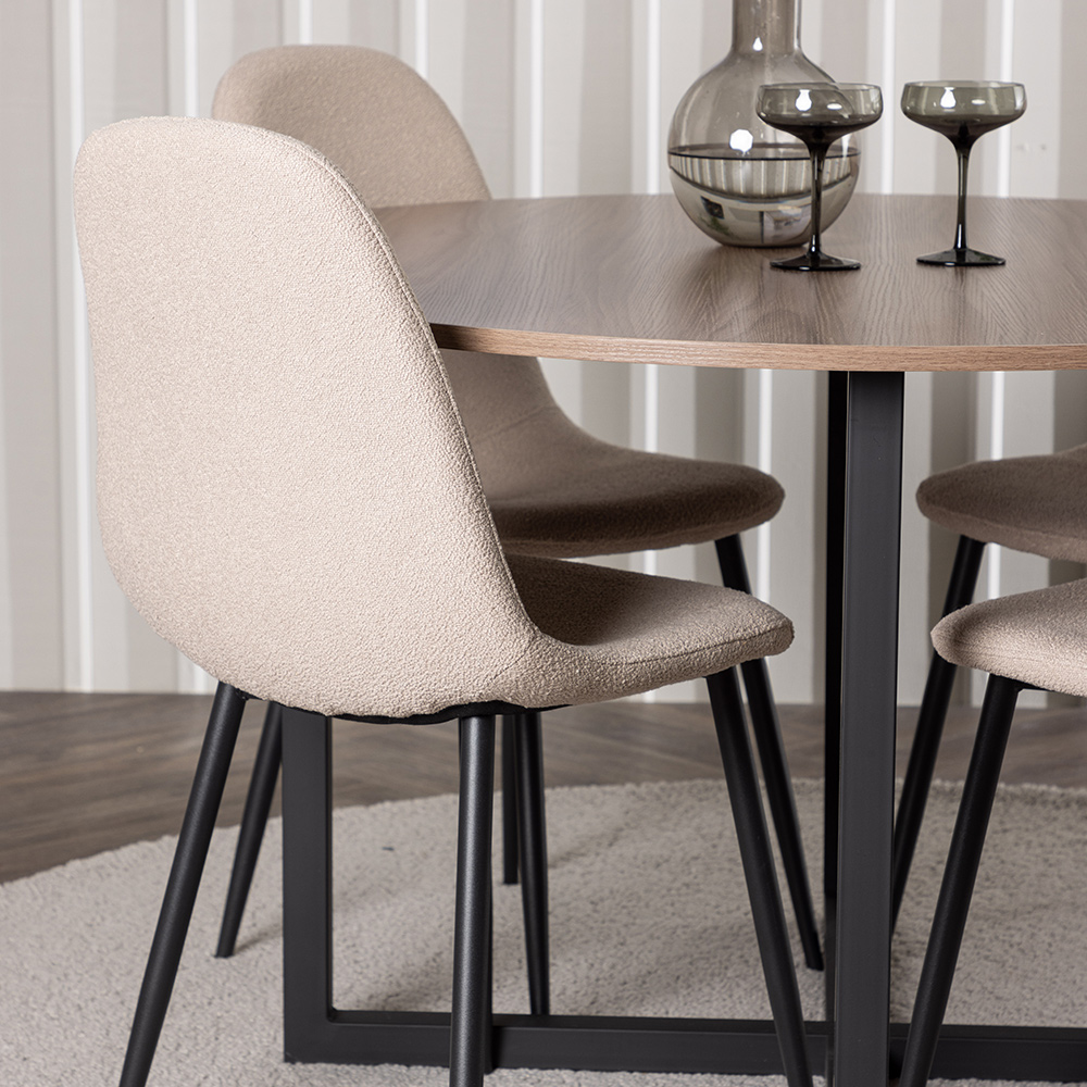 Matgrupp Venture Home Durango Ø120 cm med 4 st Polar stolar