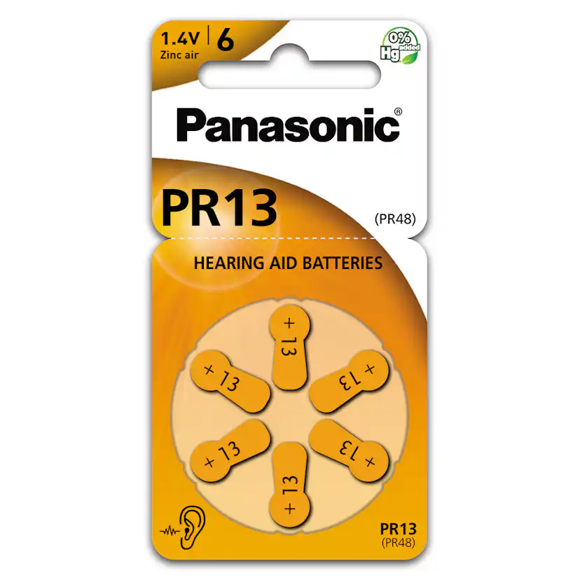 Batteri Panasonic PR-13(48) 6-pack