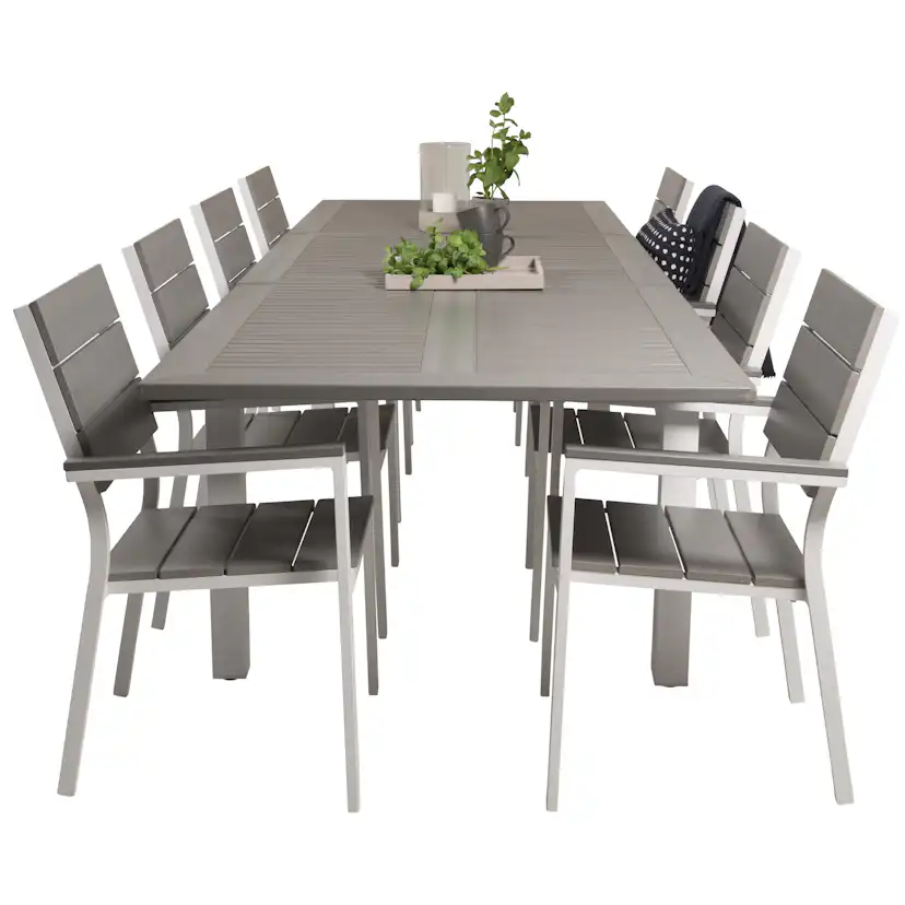 Matgrupp Venture Home Aleyna 224/324 med 8 Lova Stolar